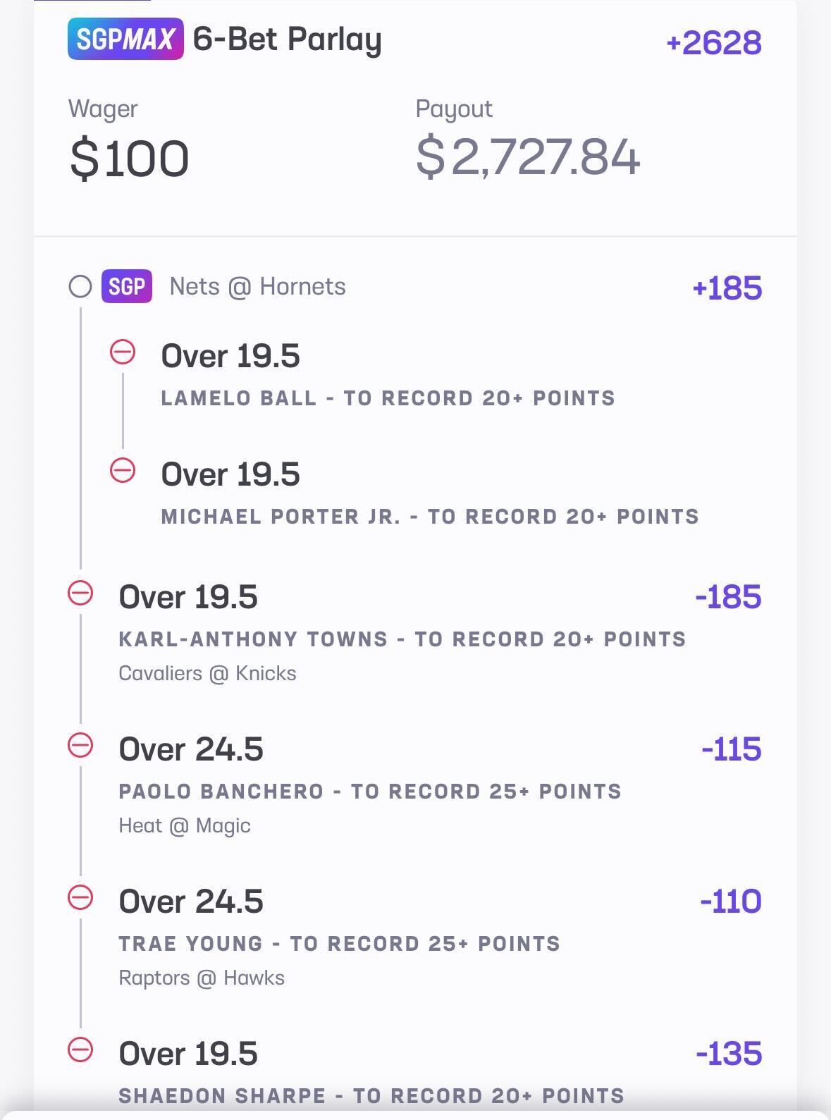 Crash Out Parlay 2